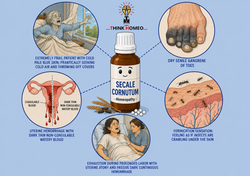 Secale Cornutum (Ergot) – सिकेल कौरनूटम — होम्योपैथिक औषधि