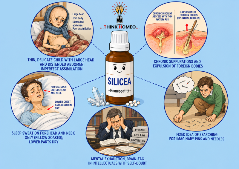 Silicea (Silica) – साइलीशिया — होम्योपैथिक औषधि