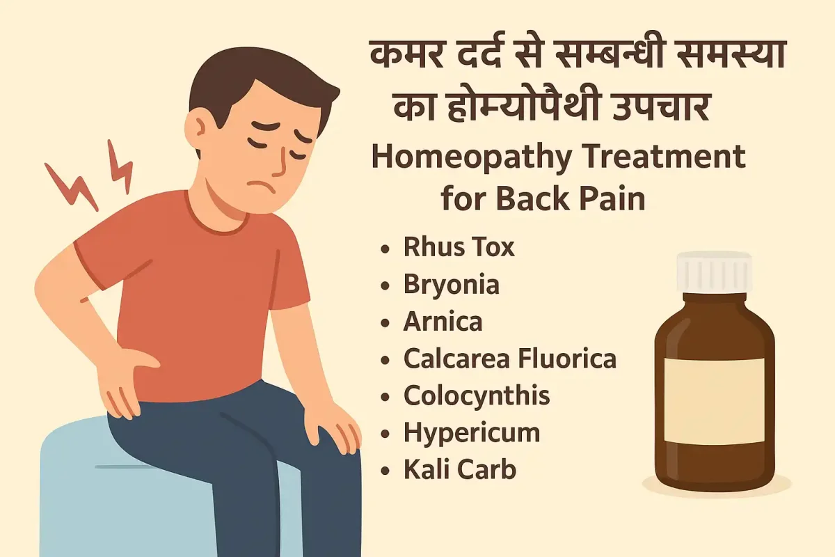 कमर दर्द का होम्योपैथी उपचार | Homeopathy Treatment for Back Pain