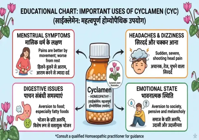Cyclamen – साइक्लेमन — होम्योपैथिक औषधि